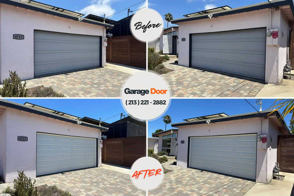 Before and after: garage door repair Spencer, OK
